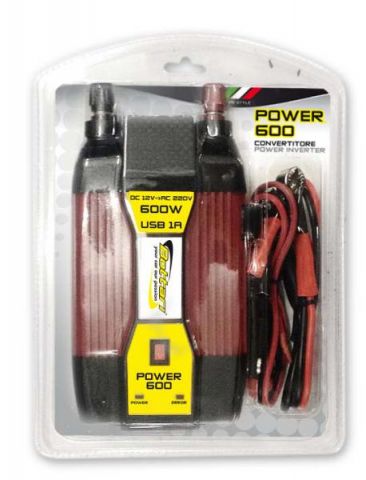 TRANSFORMADOR POWER 600W 220V 12V CON USB 1A