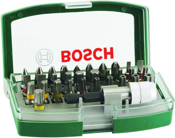 JGO. DE PUNTAS DE DESTORNILLADOR BOSCH 32 PIEZAS 