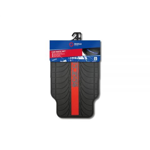 JGO. ALFOMBRAS SPARCO CORSA NEGRA/ROJA