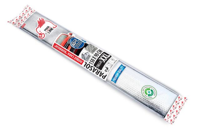 PARASOL ALUMINIZADO HELIOS DOBLE BURBUJA 150x90cm.