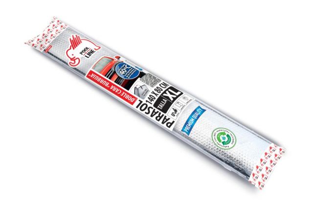 PARASOL ALUMINIZADO HELIOS DOBLE BURBUJA 140x80cm.