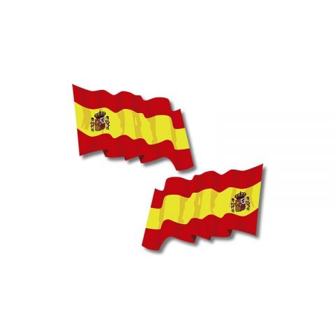 PEGATINA BANDERA DE ESPAÑA 2UDS ONDULADA