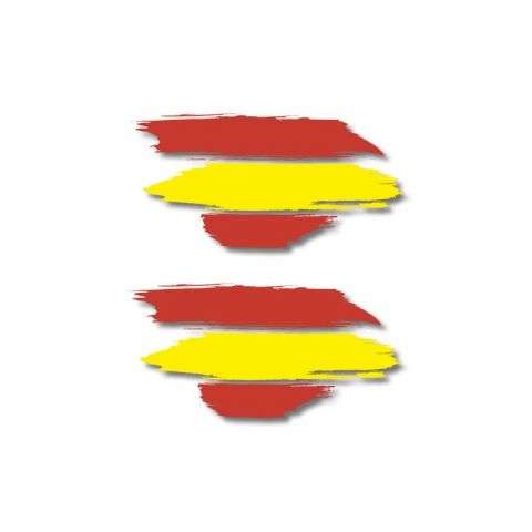 PEGATINA BANDERA DE ESPAÑA 2UDS PINCEL