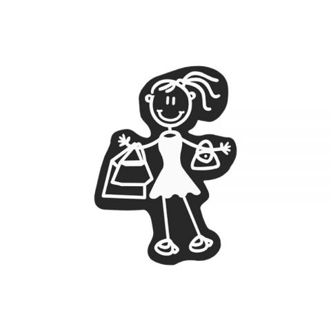 ADHESIVO FAMILIA MUJER COMPRAS