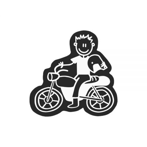 ADHESIVO FAMILIA HOMBRE MOTO