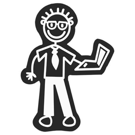 ADHESIVO FAMILIA HOMBRE TRABAJO