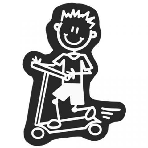 ADHESIVO FAMILIA NIÑO PATÍN