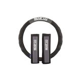 FUNDA VOLANTE SPARCO N/GR + ALMOHADILLA GRIS