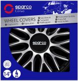 TAPACUBOS SPARCO ROMA BICOLOR SILVER/NEGRO 14”