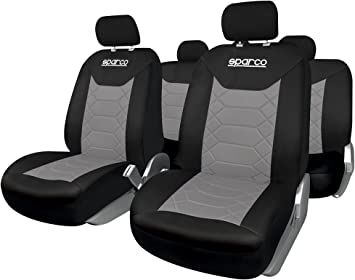 JGO. FUNDAS SPARCO BK GRIS / NEGRO