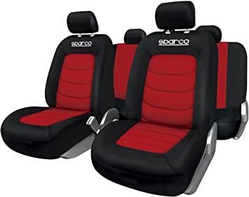 JGO. FUNDAS SPARCO S-LINE ROJO/NEGRO