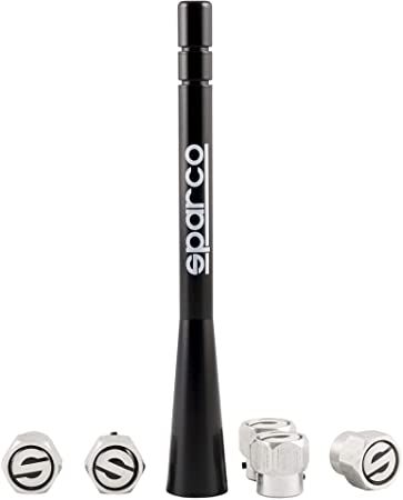 ANTENA SPARCO + 5 VÁLVULAS DE ALUMINIO