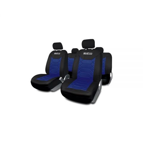 JUEGO FUNDAS SPARCO BK AZUL / NEGRO