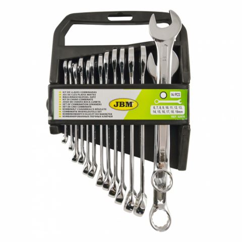 KIT DE 14 LLAVES COMBINADAS - ACABADO CROMADO