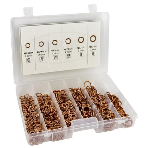 ESTUCHE DE ARANDELAS DE COBRE PARA TAPÓN DE CÁRTER