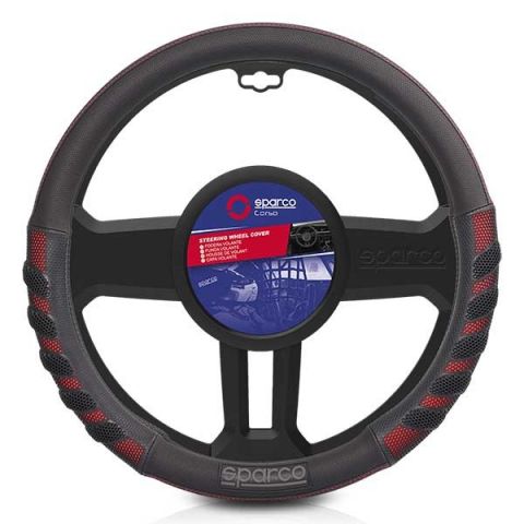 FUNDA VOLANTE SPARCO ROJA
