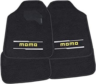 JGO. ALFOMBRAS MOQUETA MOMO CAR MATS NEGRA/GRIS