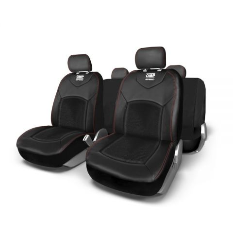 JGO. DE FUNDAS ASIENTOS OMP SPEED NEGRO VINIL