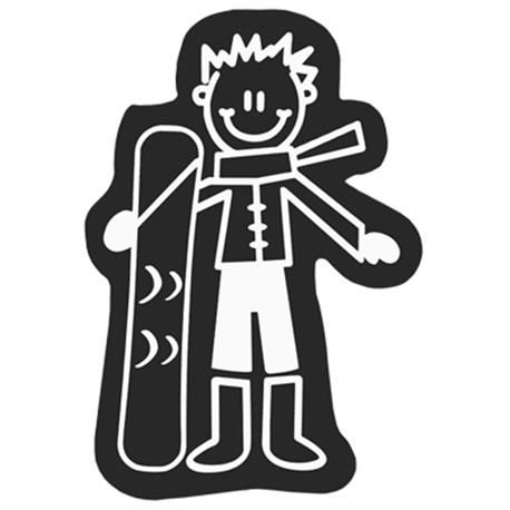 ADHESIVO MY FAMILY SNOWBOARD