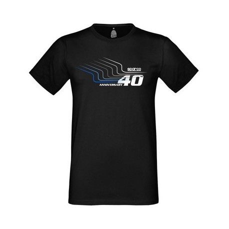 CAMISETA 40TH SPARCO TG. XL NEGRA