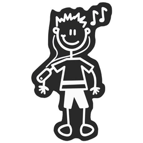 ADHESIVO MY FAMILY NIÑO CANTANDO