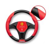 FUNDA VOLANTE MOMO TUNING NEGRO/ROJO