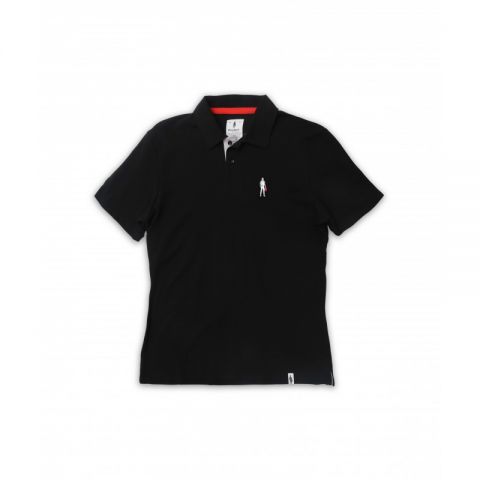POLO MANGA CORTA NEGRA TALLA L RACING SPIRIT LOGO
