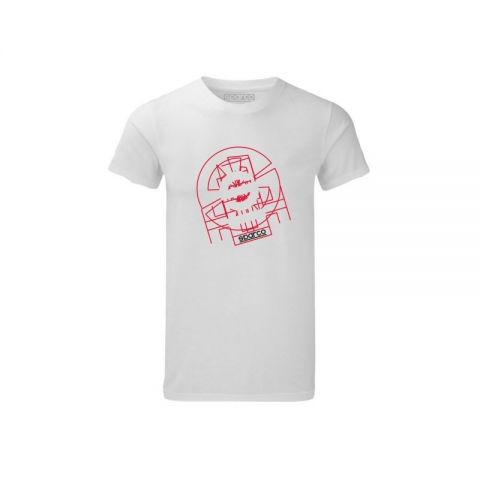 CAMISETA SPARCO TRON SZ-XL BLANCA/ROJA