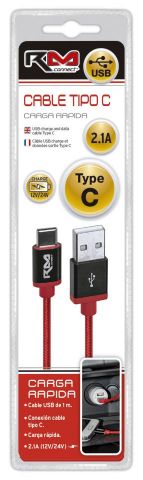 CABLE 1M CONEXIÓN TIPO C RM CONNECT, CAP. 2.1MA