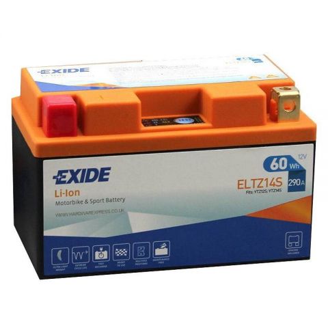 BATERÍA EXIDE MOTO-BICKE LITHIUM 12V 60WH 290A