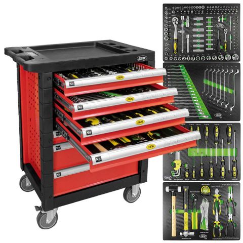 CARRO DE HERRAMIENTAS 7 CAJONES - ROJO