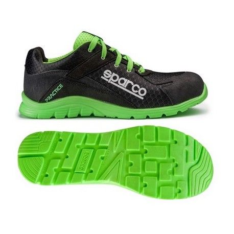 ZAPATILLAS SPARCO PRACTICE TALLA Nº44 NEGRO/VERDE
