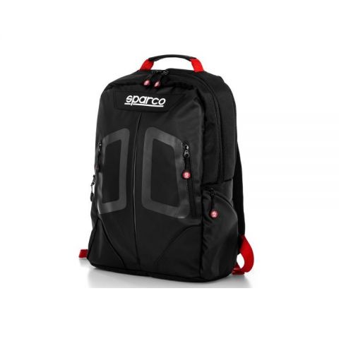MOCHILA SPARCO  STAGE  NEGRO/ROJO 