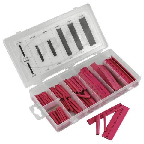 ESTUCHE DE TUBOS TERMORETRÁCTILES ROJOS