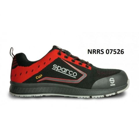 ZAPATILLAS SPARCO CUP S1P BLACK/RED TALLA 44