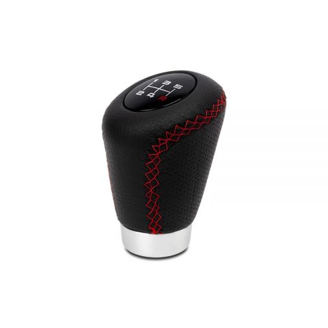 POMO SPORT CORTO PIEL PERFORADA NEGRO / ROJO