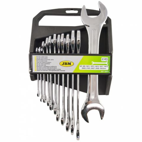 KIT DE 12 LLAVES FIJAS - ACABADO BRILLANTE