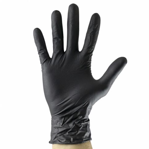 GUANTES NEGROS DESECHABLES DE NITRILO T. XL