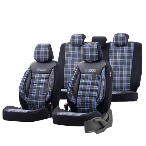 FUNDA COMPLETA UNIVERSAL GTI SPORT DESIGN NEG/AZUL