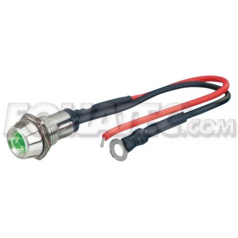 LED CONTROL LIGHT CHROME POWER VERDE 1 PIECE 10MM.