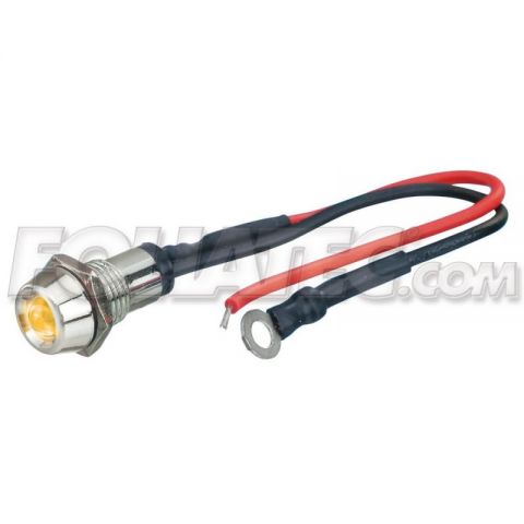 LED CONTROL LIGHT CHROME AMARILLO 1 PIECE 10MM.