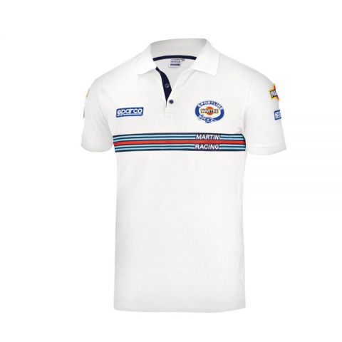 POLO REPLICA SPARCO MARTINI-R TALLA L BLANCO