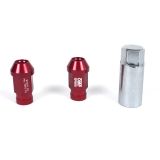 TUERCAS ALUMINIO OMP LLAVE 19 L:40MM M14X1.5 ROJA 