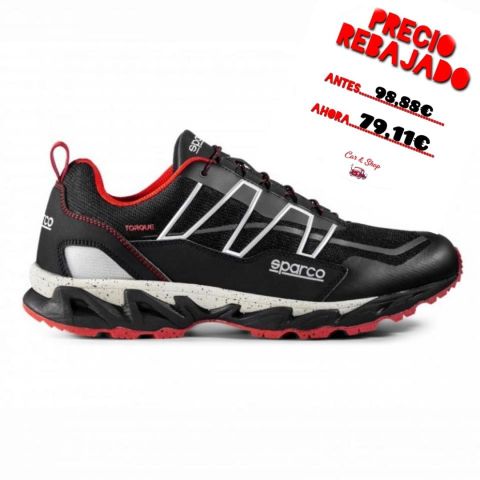 BOTINES SPARCO TORQUE ALGARVE TALLA 41 NEGRO/ROJO