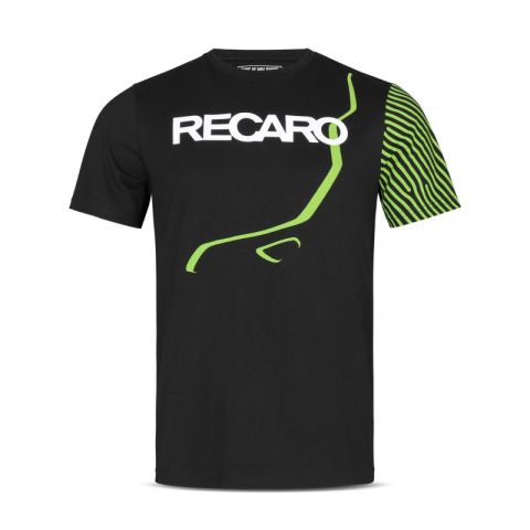 CAMISETA RECARO DINÁMICA NEGRA/VERDE TALLA XL