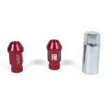 TUERCAS ALUMINIO OMP LLAVE 19 L:40MM M12X1.5 ROJAS