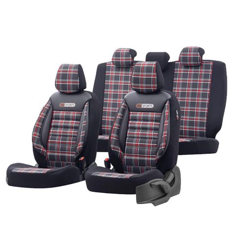 FUNDA COMPLETA UNIVERSAL GTI SPORTS DESIGN NEG/ROJ