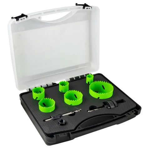 ESTUCHE DE SIERRAS DE CORONA BIMETÀLICAS CON ADAPT