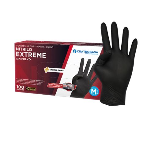 GUANTES NITRILO NEGRO TALLA L