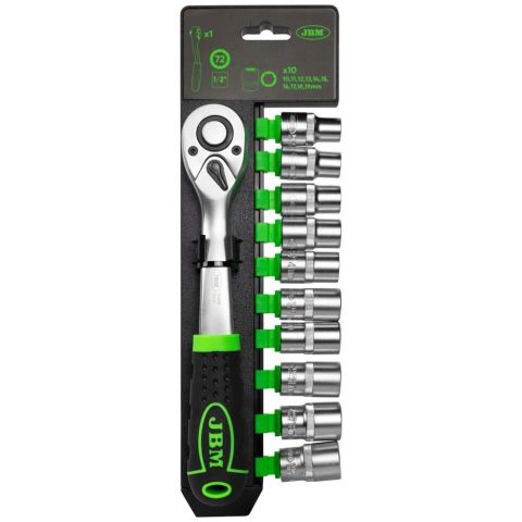 CARRACA 72 DIENTES CON VASOS HEXAGONALES 1/2